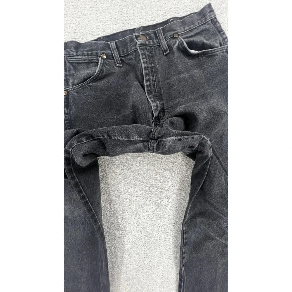 Wrangler Jeans Mens 30x32 Cowboy Cut High Rise Faded Black Cotton Tag 31x34 Y2K